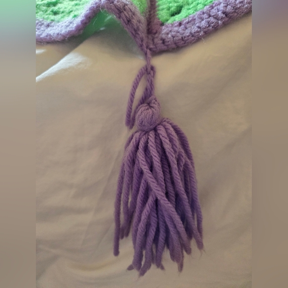 Vintage Colorful Geometric Handmade Crochet Blanket Afghan - Picture 4 of 14